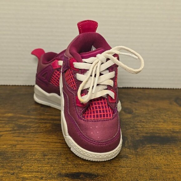 Air Jordan 4 Retro Valentine's Day Toddler Pink White Athletic Shoes Size: 5c - Picture 1 of 7